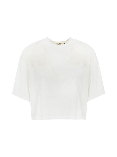 T-shirt cropped con ricami Elisabetta Franchi | MA01851E2270